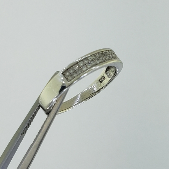 Dazzling Ladies 2 Pcs Silver Heart Shape Ring Set - Picture 7 of 8